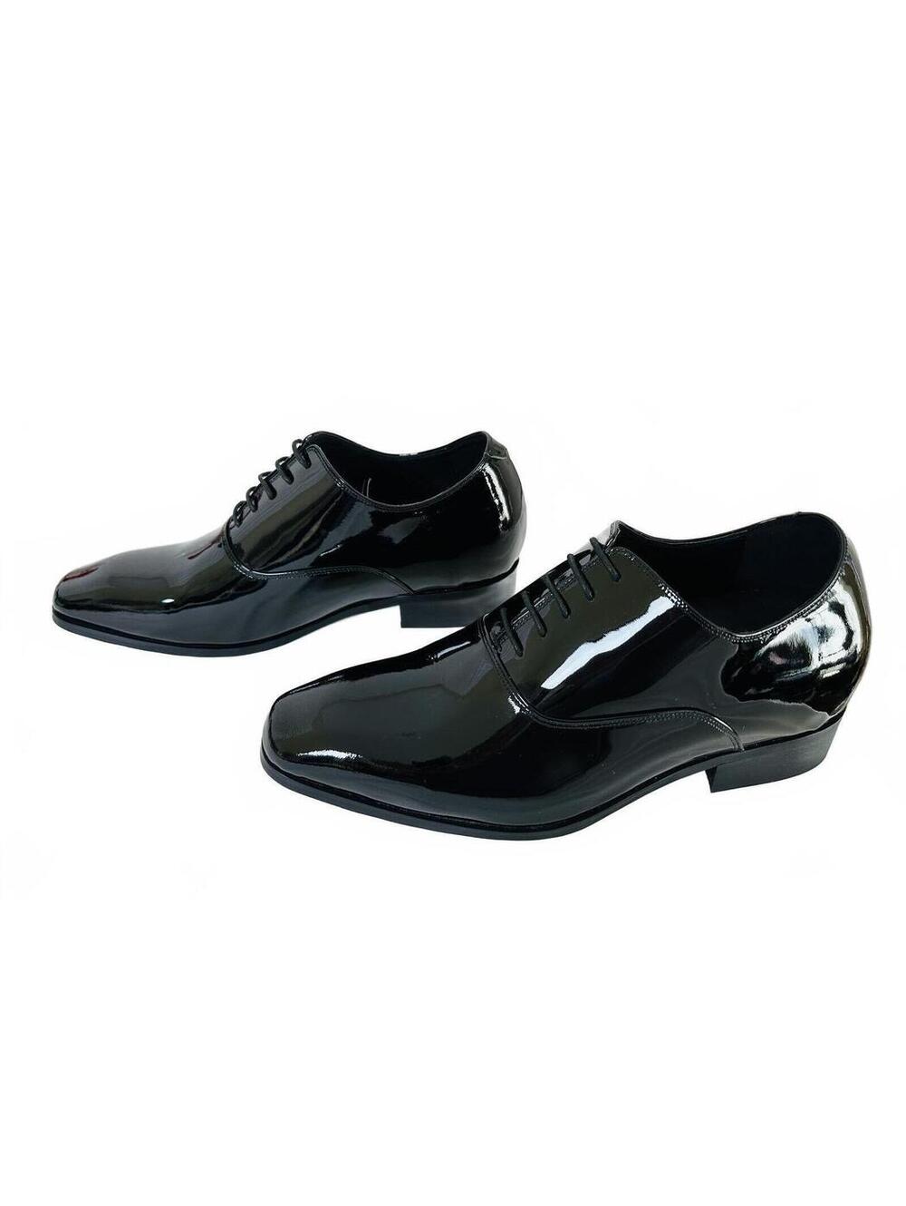 Toto Men's Black Patent Leather Oxford Dress Shoes Lace-up Size 11